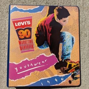 90s Binder skater vintage 1990 Levi's Marketing Handbook Youthwear folder